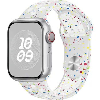 Příslušenství k chytrým hodinkám Silikonový sportovní řemínek pro Apple Watch 42/44/45/46/49mm Barva: Platinová