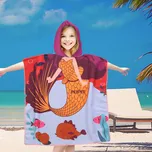 Dětské pončo MOŘSKÁ PANNA MARÍNA modrošedé 60 x 90 cm Rozměr: 60 x 90 cm