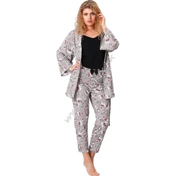 Dámské pyžamo LEVEZA (M-Max) Dámské pyžamo Mavet1199 Barva: 1-sivohneda, Velikost: XL