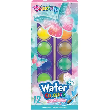 Výtvarná barva Vodové barvy Colorino 12 barev Follow your Dreams 949822
