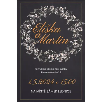 Personal Oznámení - Černá Elegance Zvolte množství: od 31 ks do 60 ks