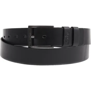 Opasek Pánský kožený opasek Black Hand 100-98 černý Velikost = obvod pasu (cm): 120 cm