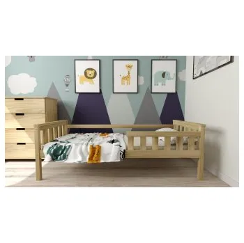 Dětsný nábytek Postel FRED z masivu borovice 160x80 cm - PŘÍRODNÍ + rošt ZDARMA