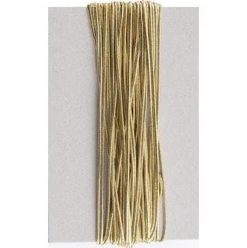 Textilní guma Guma pruženka kulatá klobouková zlatá 2 mm - 10 m