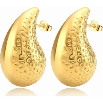 Náušnice Flamenco Mystique Elegantní pozlacené náušnice z chirurgické oceli, lesklé zlato, 1,8 x 3,1 cm