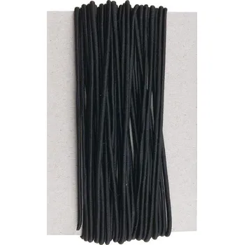 Textilní guma Guma pruženka kulatá klobouková černá 2 mm - 10 m