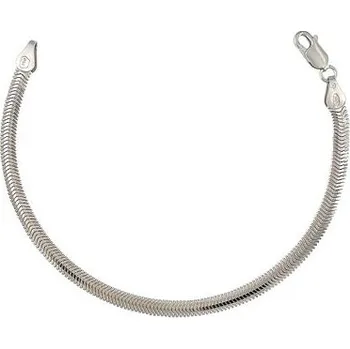 Náramek Stříbrný náramek plochý hádek délka náramku 20cm