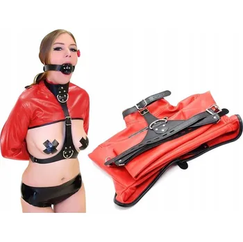 LOLO kaftan kožený omezující červený