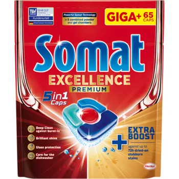 Somat Excellence Premium 5v1 tablety do myčky, 65 ks