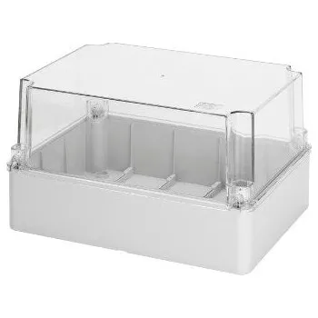 Elektroinstalační krabice GEWISS GW44438 Rozbočovací krabice a krabice pro el. zařízení s transparent. víkem, IP56, 240x190x160mm
