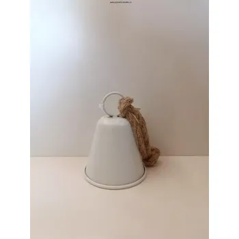 Bílý kovový zvon - závěsný (Závěsný zvon z kovu)