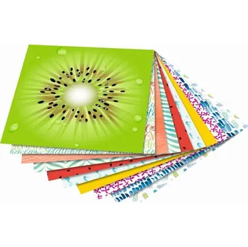 Výtvarný papír Origami - Papír na skládání Tropical 15x15 cm 80g/m2 - 50 listů