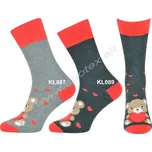 STEVEN Valentýnské ponožky Steven-136-087 Barva: KL087-sivá, Velikost: 44-46(29-30)