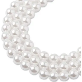 Korálek Manumi české voskové perle 6 mm bílé