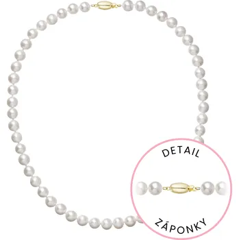 Náušnice Perlový náhrdelník z říčních perel se zapínáním ze 14 karátového zlata 922003.1/9271A bílý