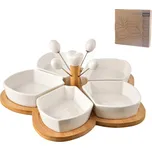 Miska porc.+napich.+bambus tác serv. set WHITELINE - 28,5 x 28 x 11 cm