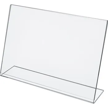 Plexi stojánek na stůl typu L - A6 na šířku