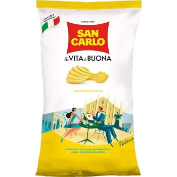 Slaná pochutina San Carlo chips vroubky 50g