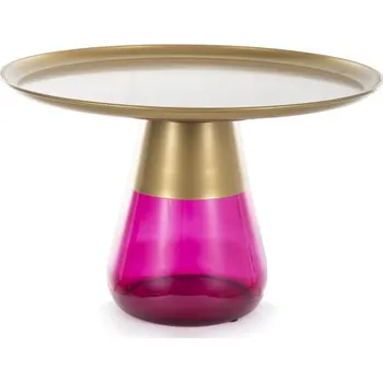Konferenční stolek Stolek konferenční zlatý/fialový TIFFANY GOLD B