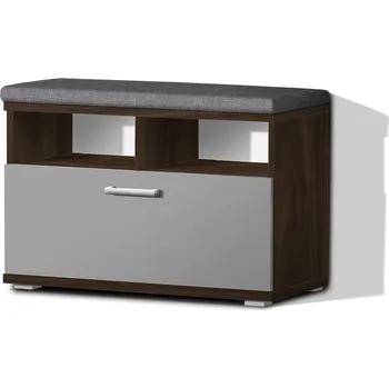 Botník Nabytekmorava Botník do předsíně botník PR 03 barva lamina: OŘECH / ŠEDÁ