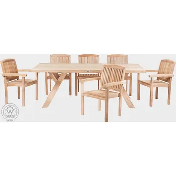 Zahradní sestava Sestava z teaku SPIDER + PARIS SET FK97191