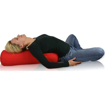 Primabag Bolster na jógu 70x20 cm červená