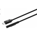 Manhattan nabíjecí kabel, Surface Connect to USB-C Charging Cable (M/M), 15 V / 3 A, 1.8m, černá 353632