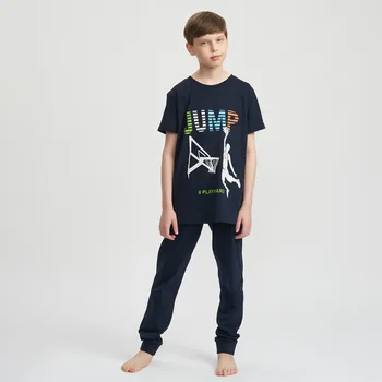 Chlapecké pyžamo Chlapecké pyžamo Jump - navy 134