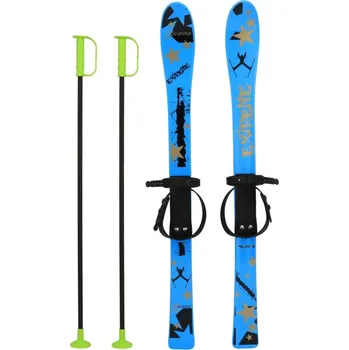 Sjezdové lyže Dětské lyže s vázáním a holemi Baby Mix 90 cm modré