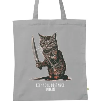 Pánské oblečení BIO plátěná taška s potiskem Keep your distance human