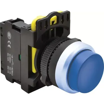 tlačítko Tracon NYK3-HB Vystouplý tlačítkový spínač modrý 1×NO, 5A/230V AC-15, IP42 (Tracon NYK3-HB)