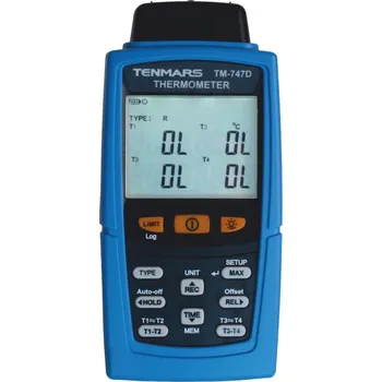 TM747D teploměr logger/reg. 0,05% 4 kanály -200 do 1370°C, USB