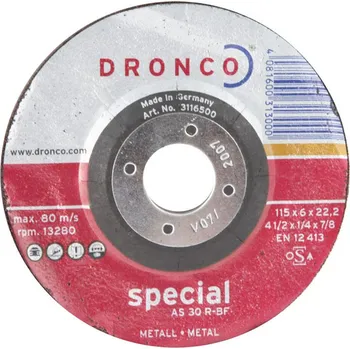 Brusný kotouč Brusivo nezařazené Kotouč brusný 180x6x22,2 ocel DRONCO - OS-BR10071