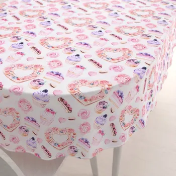 ubrus Dekorační oválný ubrus PML-037 Růžová cukrárna 100x140 cm