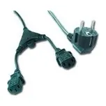 GEMBIRD Kabel napájecí 230V 2m 2 zástrčky (Y rozdvojka) PC-186-ML6