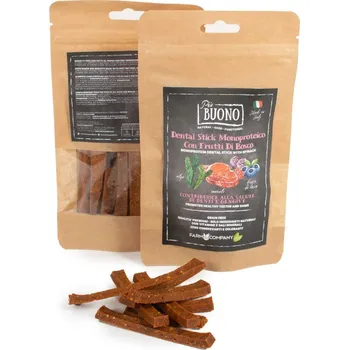 Pamlsek pro psa Farm Company PIU BUONO pamlsky pro psy s červeným ovocem 80 g (dentální)