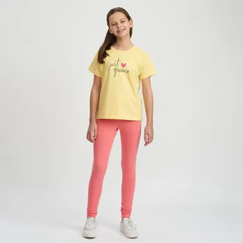 Dívčí legginy Girl - jahodová 140