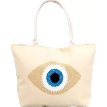 Plážová taška Inello 195219 plážová taška oko béžová