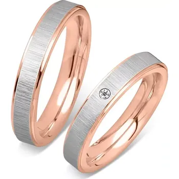 Prsten Broušené snubní prsteny z chirurgické oceli