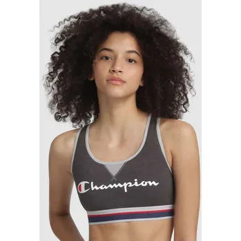 Podprsenka Sportovní podprsenka CHAMPION CROP TOP AUTHENTIC šedá tmavě Barva: Šedá - tmavě, Velikost: XL