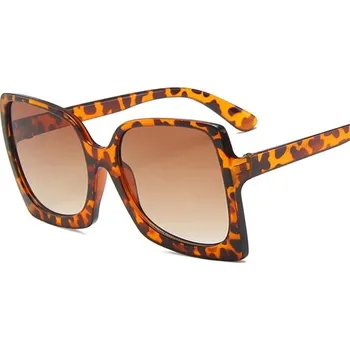 Sluneční brýle Dámské luxusní sluneční brýle s velkým rámem - Leopard