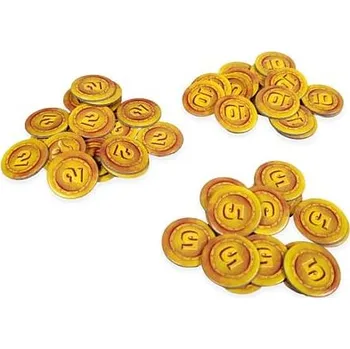 Sada hracích mincí, 10 ks, hodnota mince 10