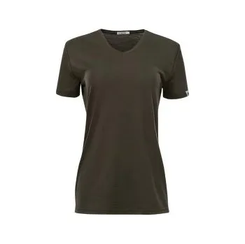 Dámské tričko Aclima LightWool 180 Loose fit Tee Women Tarmac hnědá S