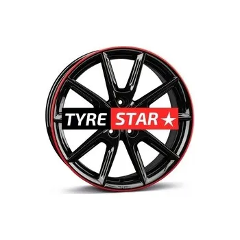 Alu kolo Borbet LX19 8x19 5x114.3 ET50 black glossy rim red