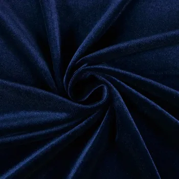 Látka elastický samet premium Gloss 300g tmavě modrý