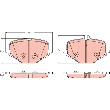 Brzdová destička Sada brzdových destiček, kotoučová brzda TRW GDB2395