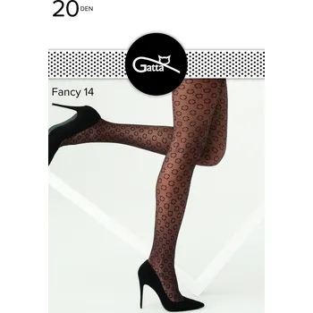 Dámské oblečení Silonové punčocháče Gatta Fancy 14 20 DEN Barva: Černá, Velikost: 4-L