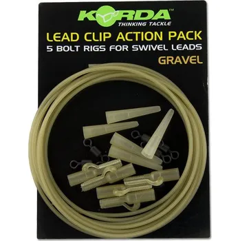 Korda Sada závěsek na olovo - Lead Clip Action Pack Silt 5 ks