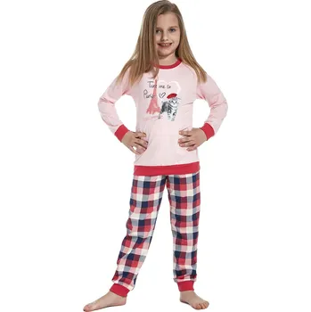 Dívčí pyžamo Dívčí pyžamo Cornette "Take me to paris" KIDS 594/74 Barva: Růžová, Velikost: 86-92