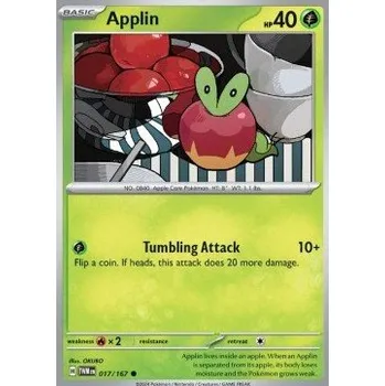 Karetní hra Pokémon TWM 017/167 Applin - Twilight Masquerade Stav: Near Mint, Verze: REVERSE HOLO